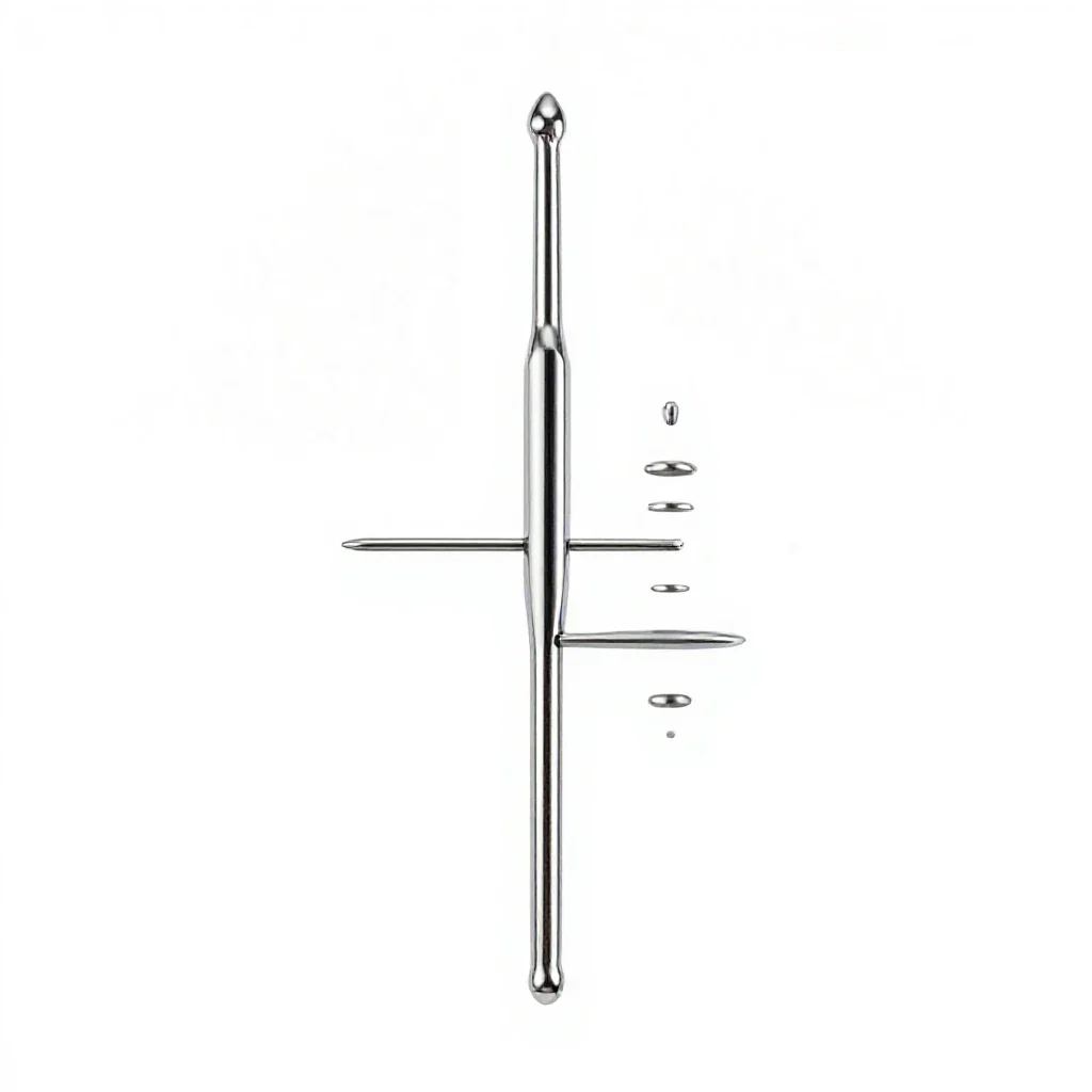 Crochet hook set isolated on a white background