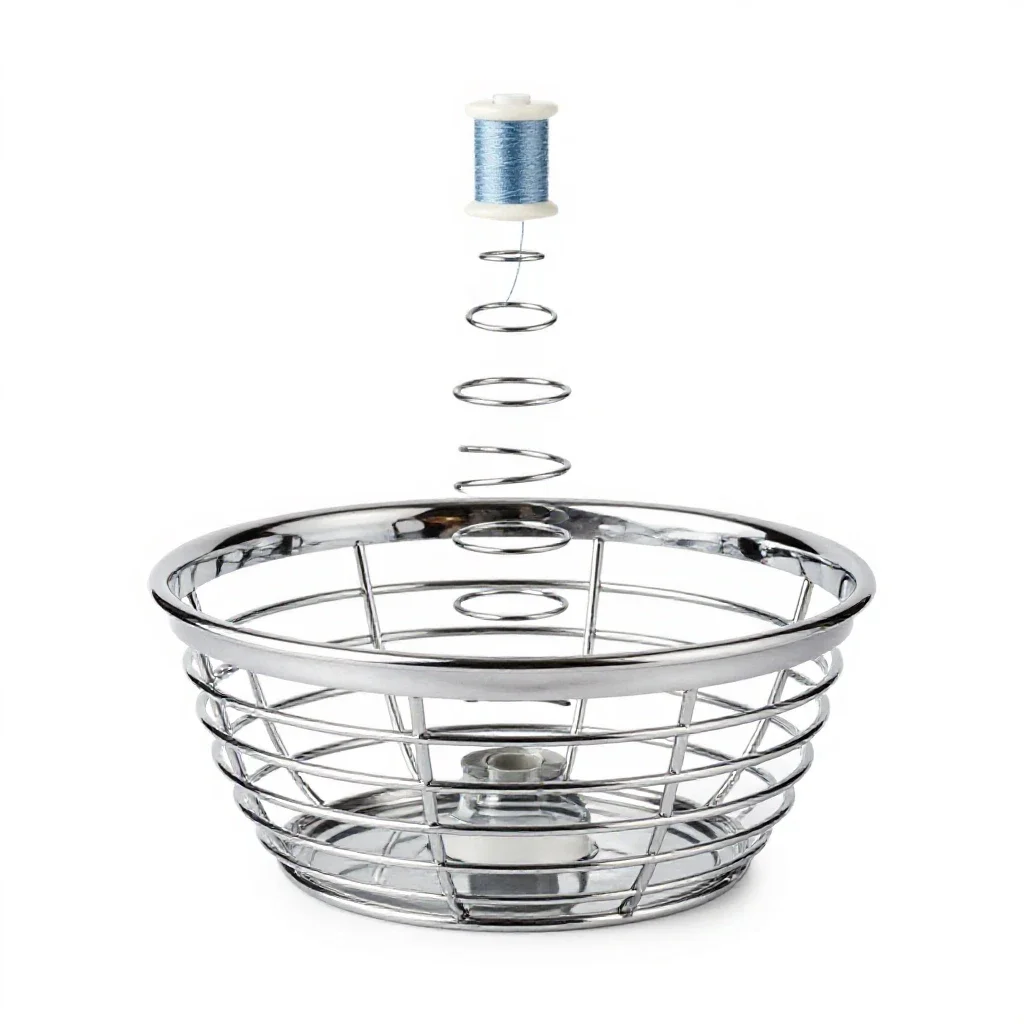 Sewing basket isolated on a white background