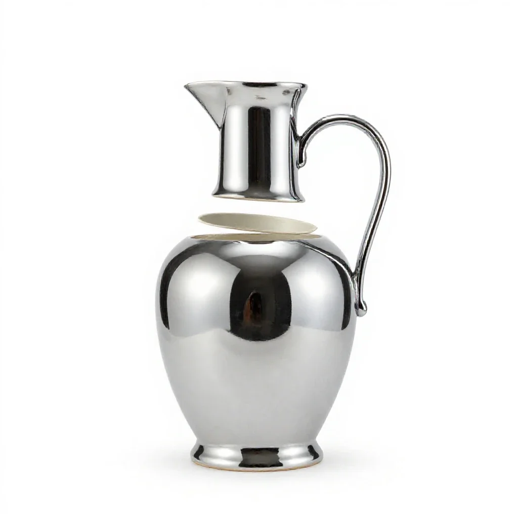 Stoneware jug isolated on a white background