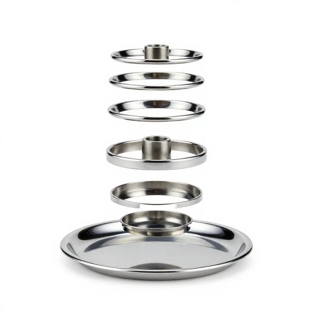 Trivet in cast iron isolated on a white background