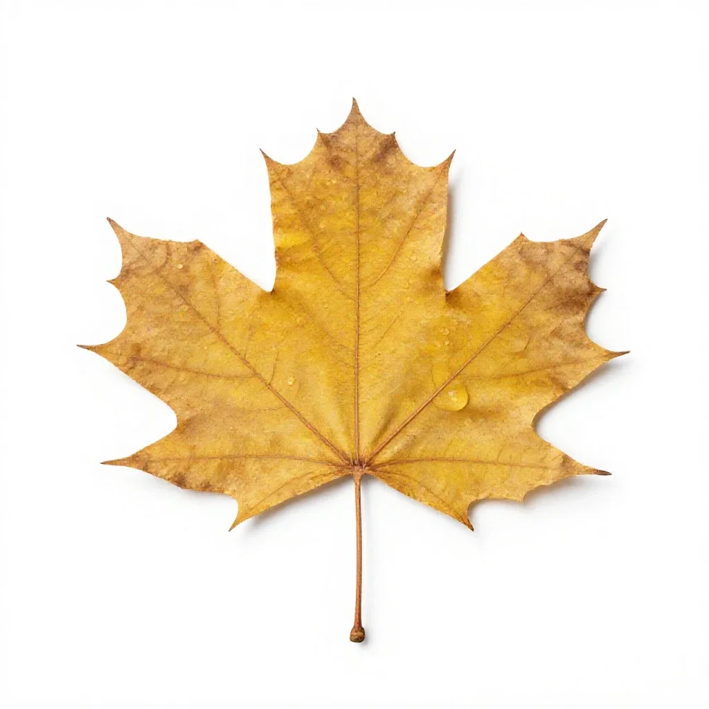 Beech in autumn isolated on a white background
