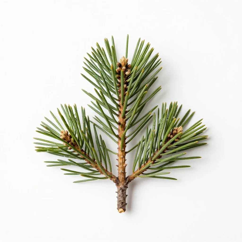 Bristlecone pine isolated on a white background