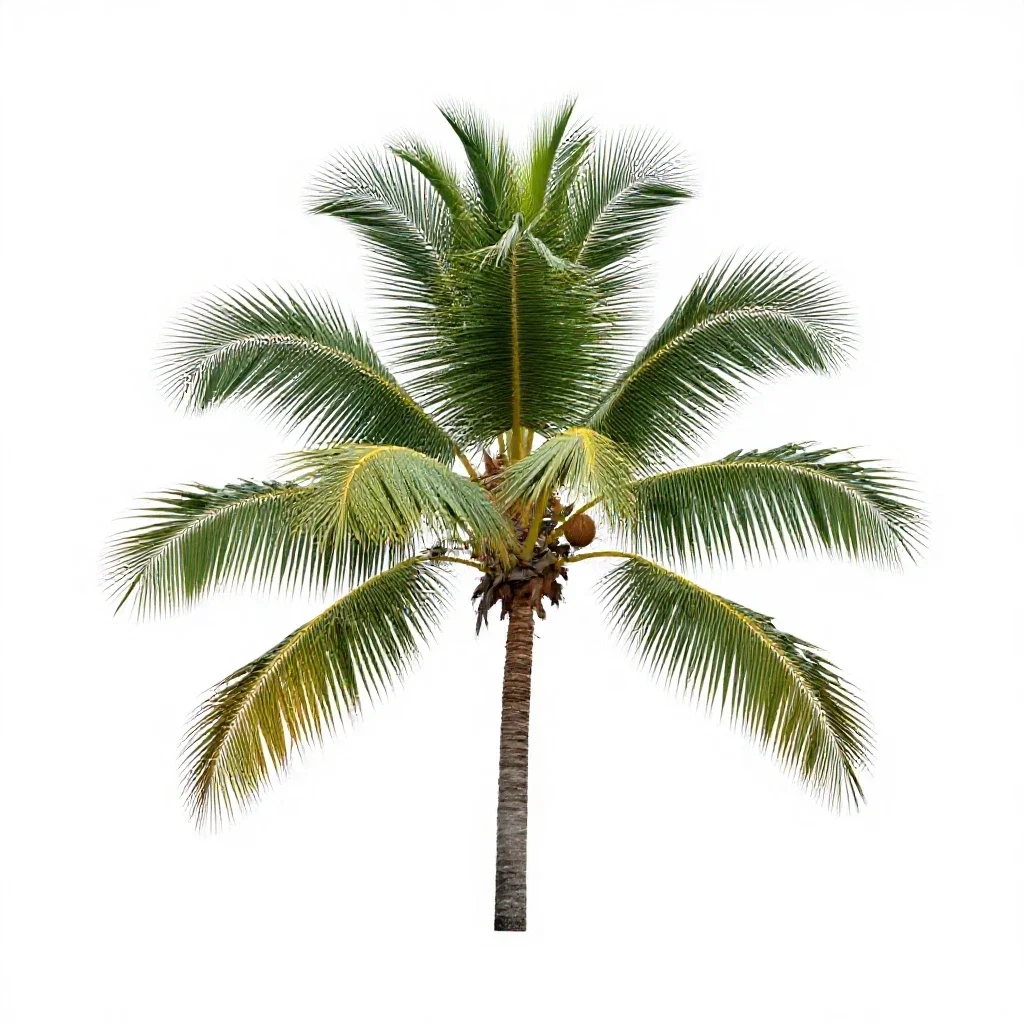 Coconut palm isolated on a white background