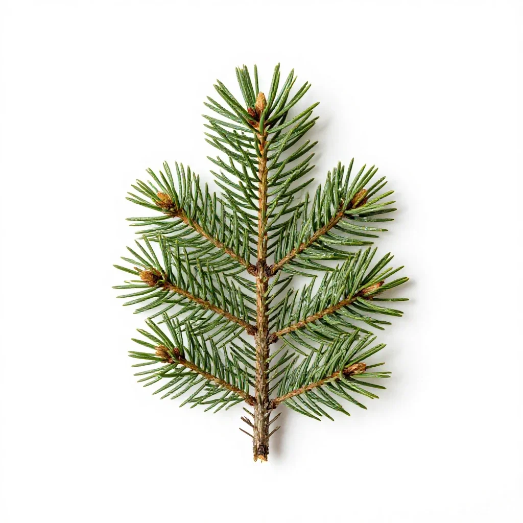 Douglas fir isolated on a white background