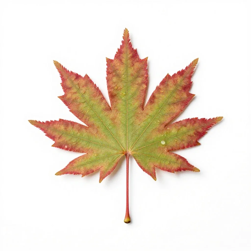 Japanese maple isolated on a white background