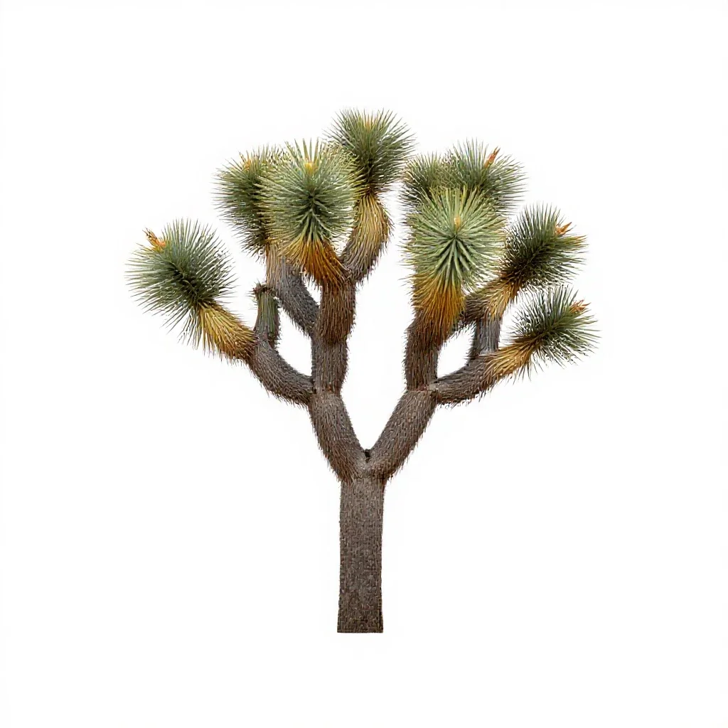 Joshua tree isolated on a white background