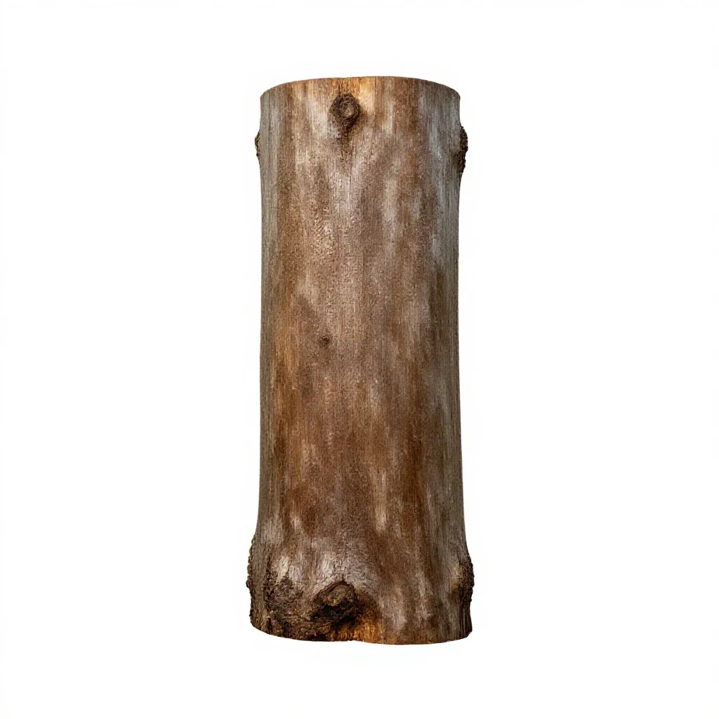Kauri trunk isolated on a white background