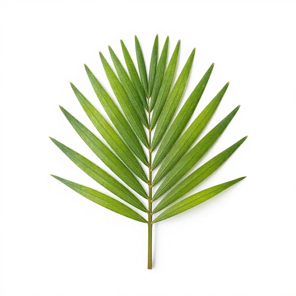 Nikau palm isolated on a white background