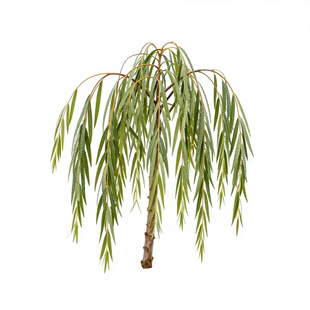 Weeping willow isolated on a white background
