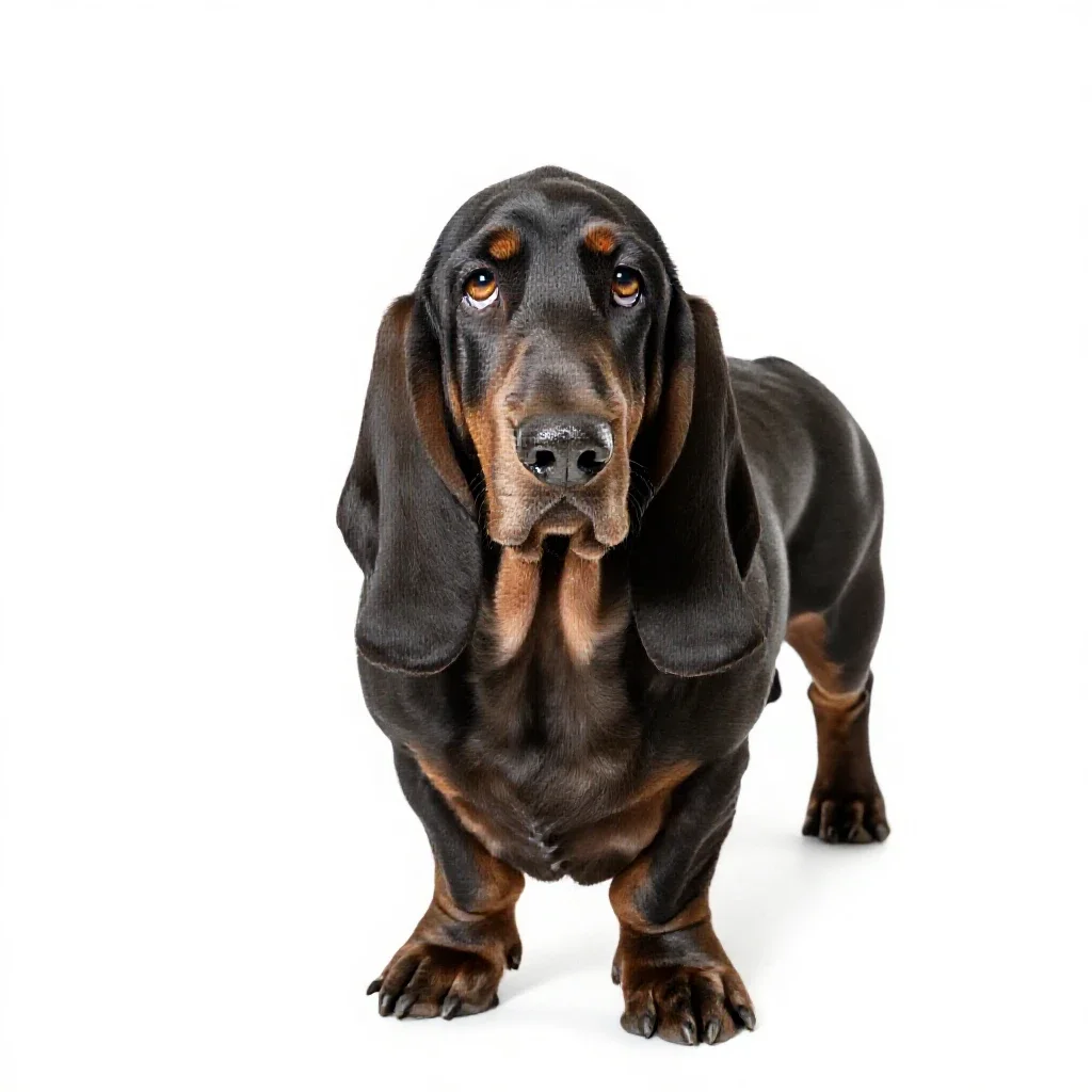Basset isolated on a white background
