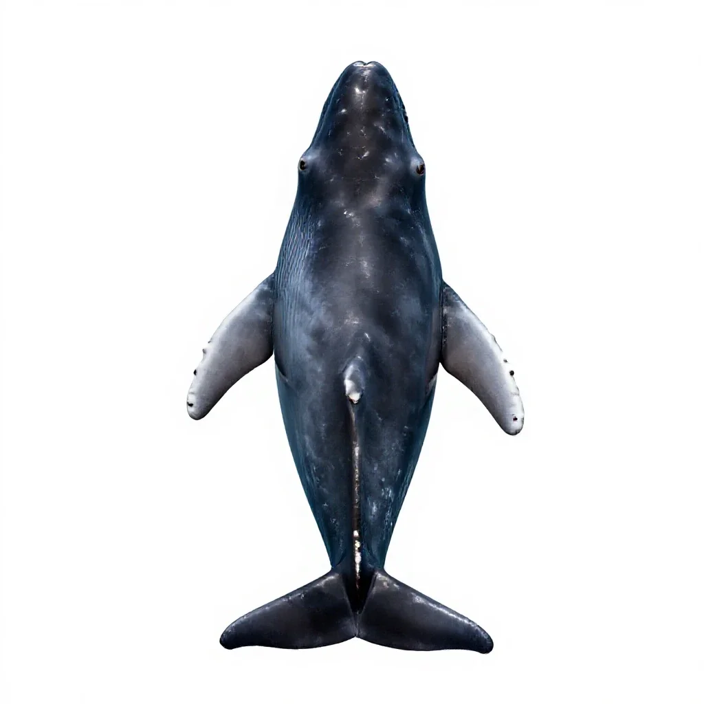 Beaked whale isolated on a white background