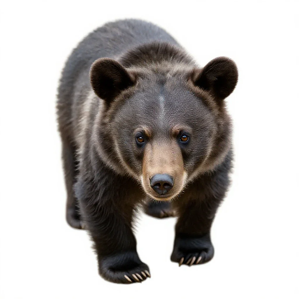 Bear cub isolated on a white background