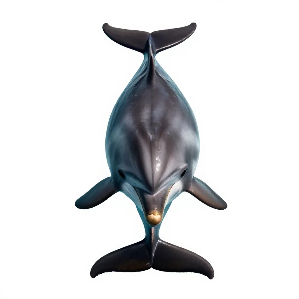 Bottlenose dolphin isolated on a white background