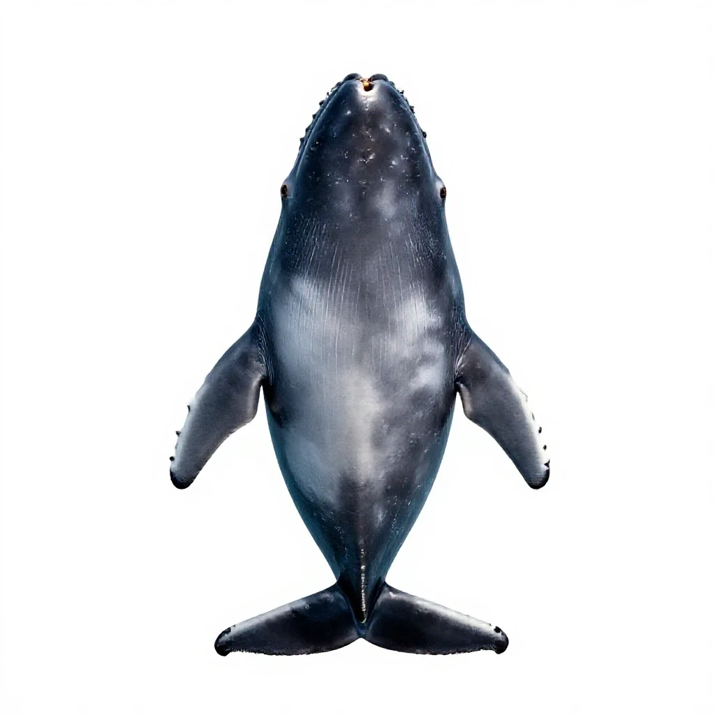Bowhead isolated on a white background