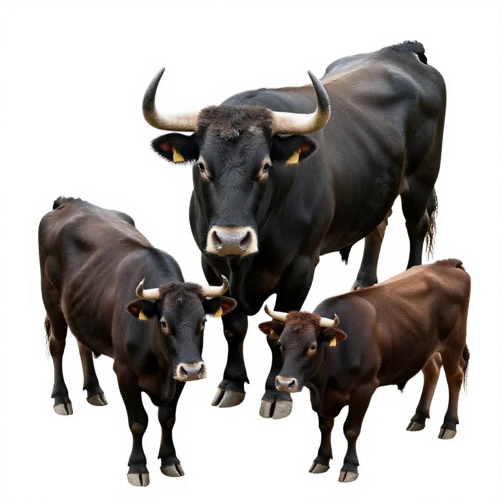 Bull isolated on a white background