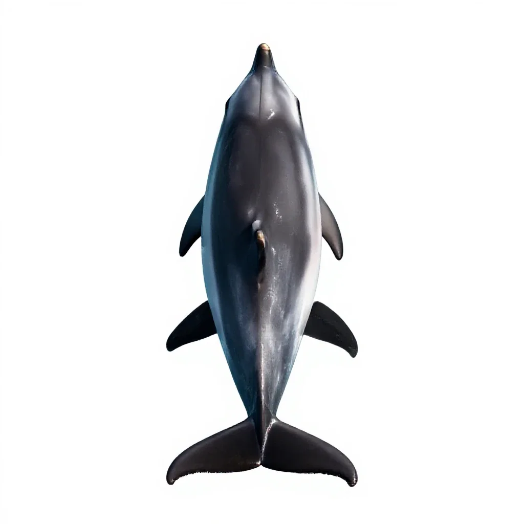 Common dolphin isolated on a white background