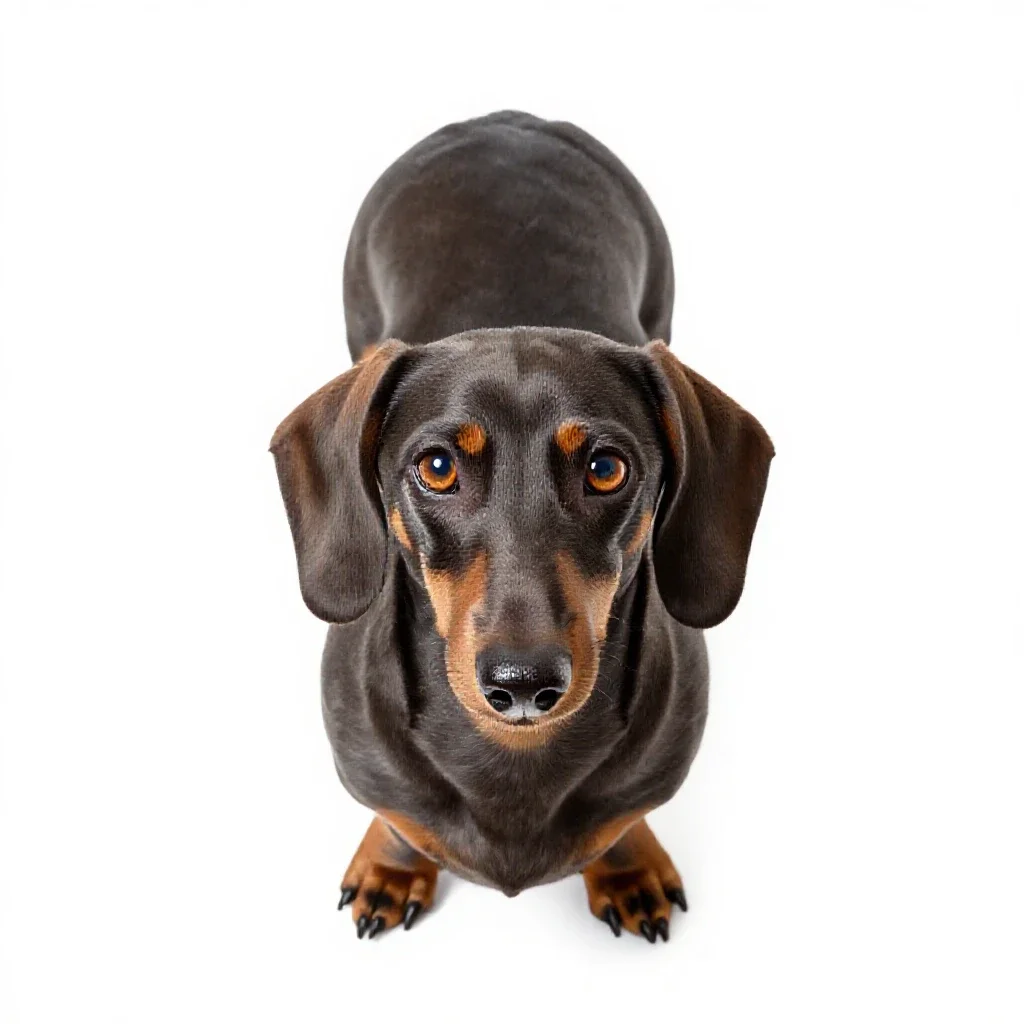 Dachshund isolated on a white background