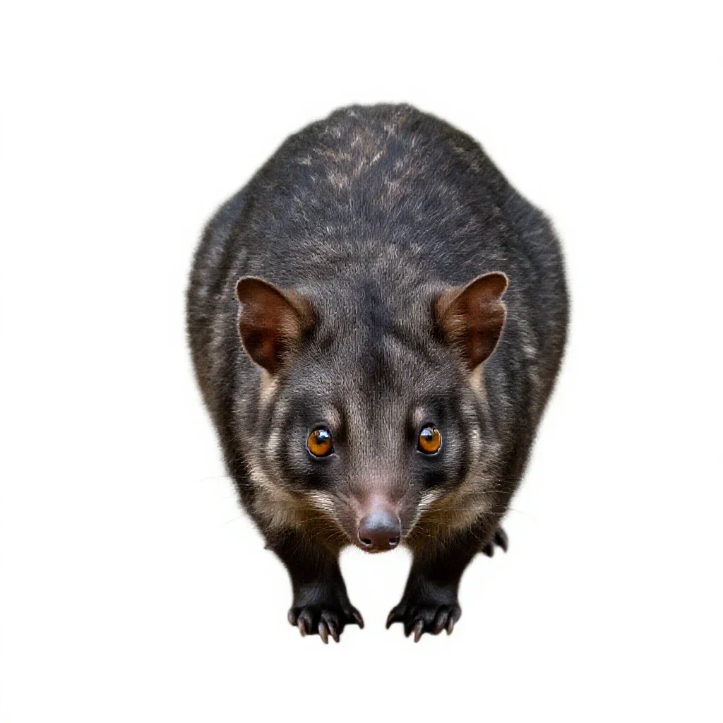 Dasyurid marsupial isolated on a white background