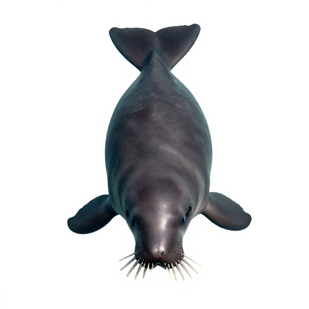 Dugong isolated on a white background