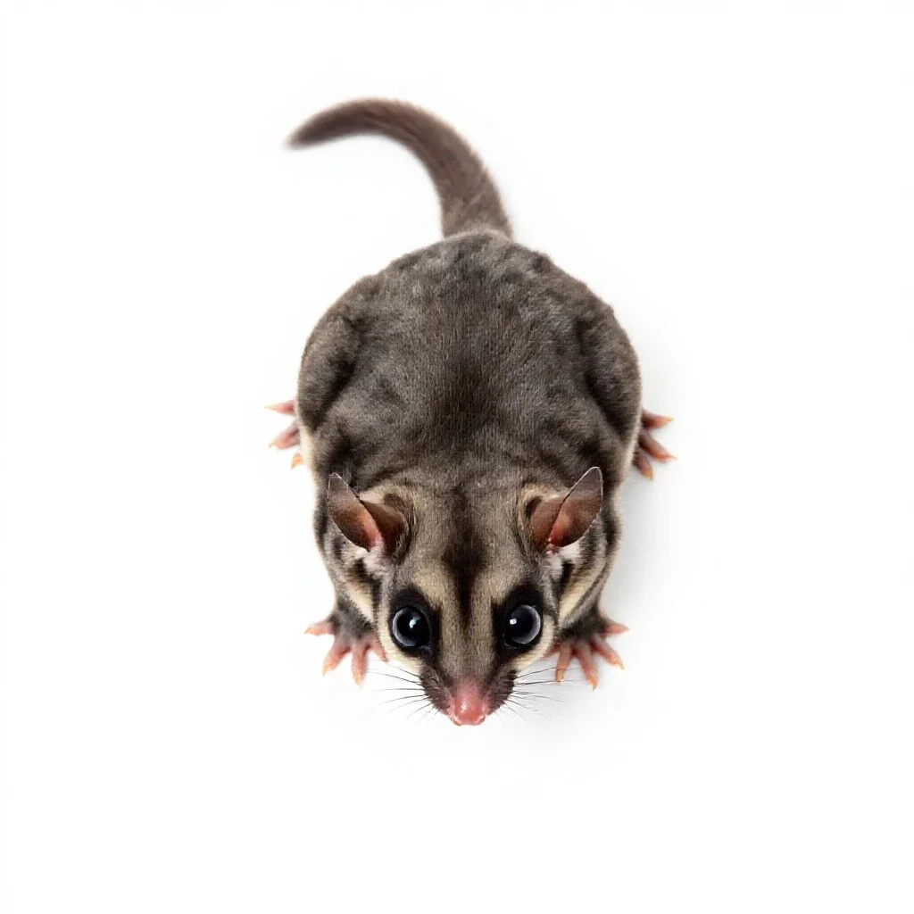 Flying mouse isolated on a white background