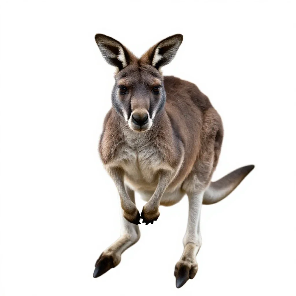 Giant kangaroo isolated on a white background
