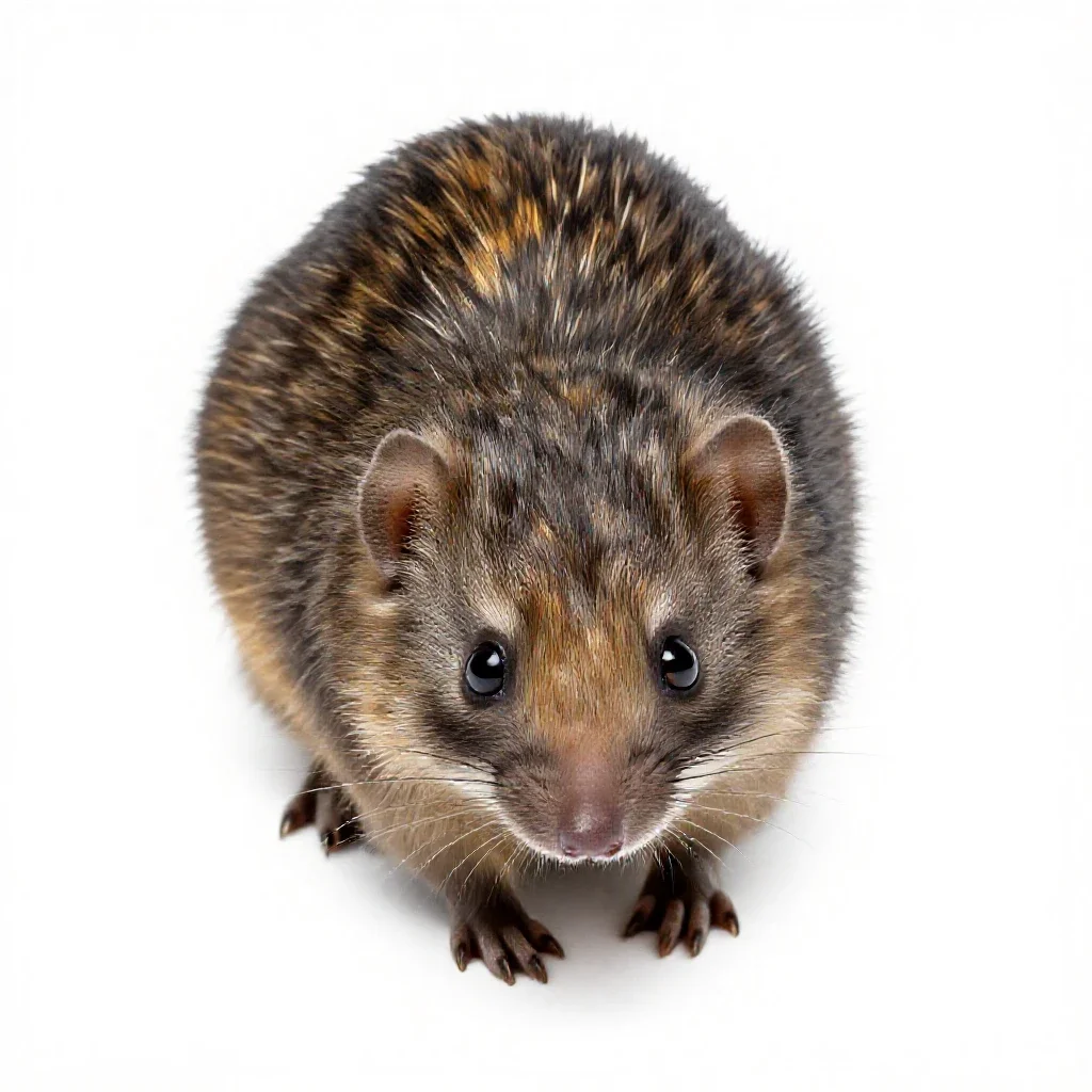 Golden mole isolated on a white background