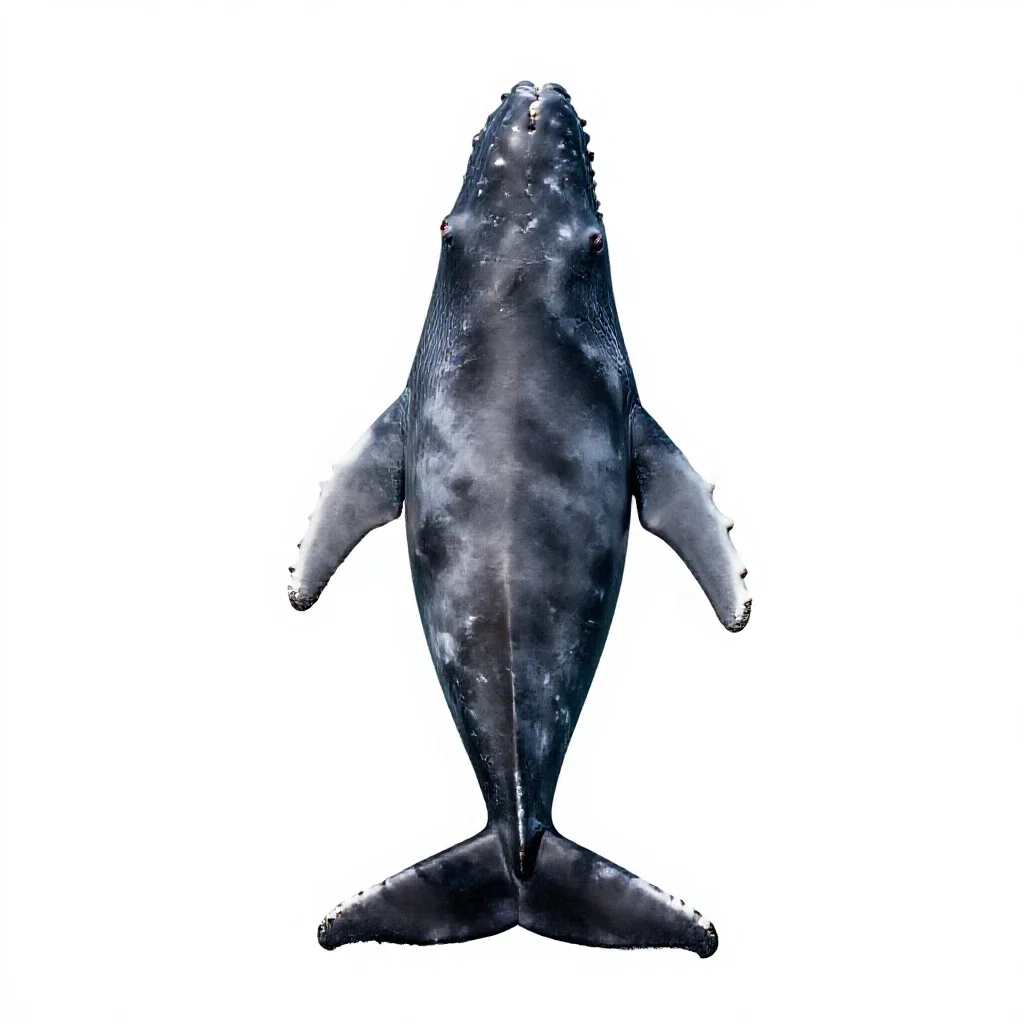 Grey whale isolated on a white background