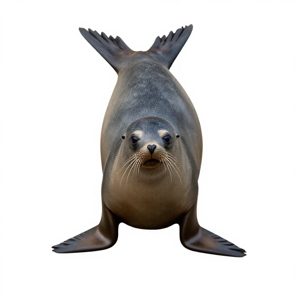 Guadalupe fur seal isolated on a white background