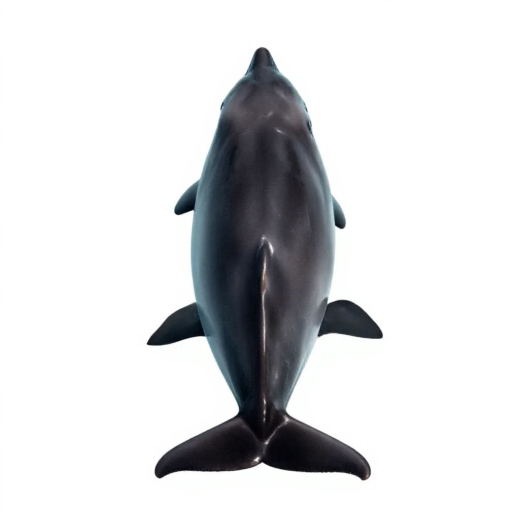 Harbor porpoise isolated on a white background