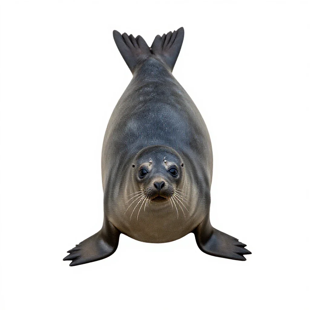 Harp seal isolated on a white background