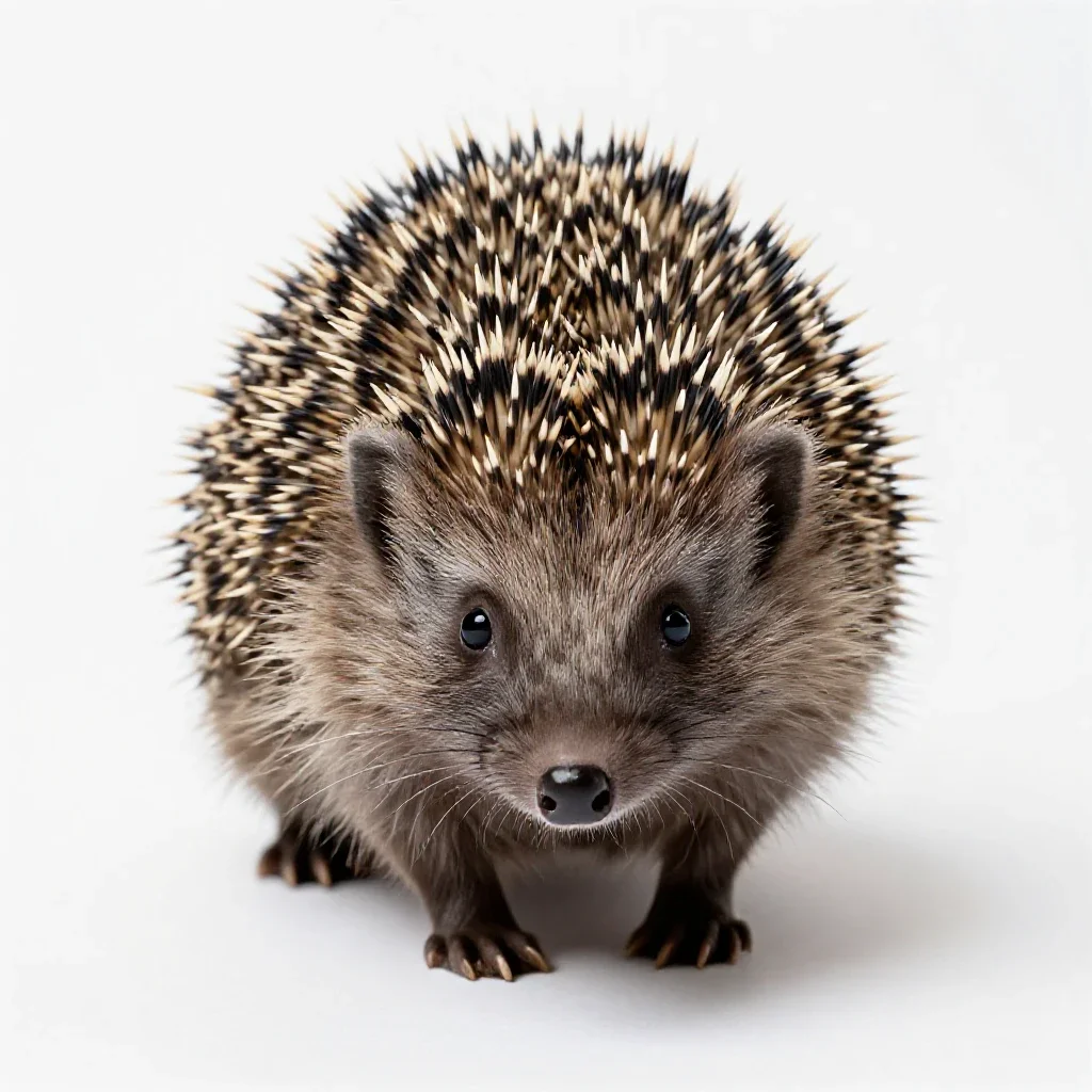 Hedgehog isolated on a white background