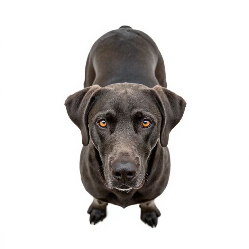 Hunting dog isolated on a white background