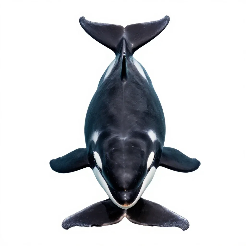 Killer whale isolated on a white background