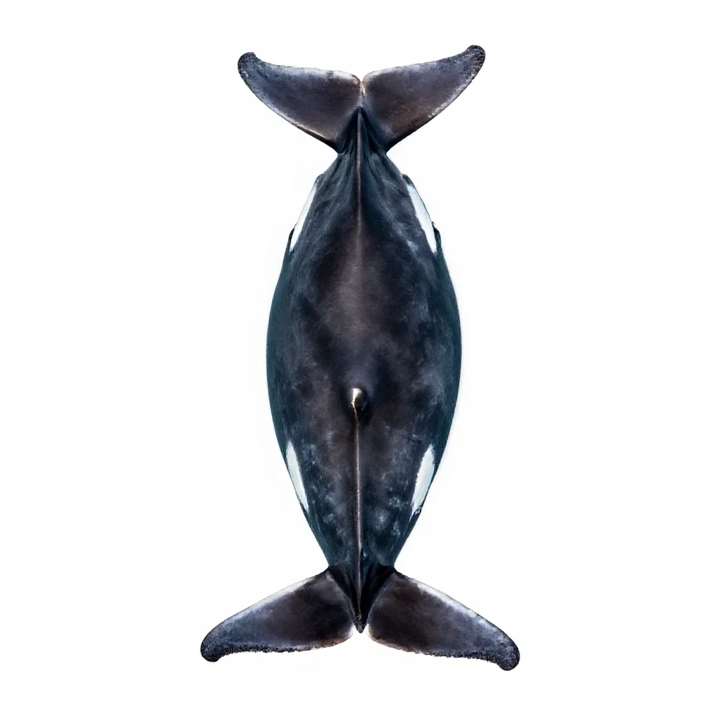 Lesser rorqual isolated on a white background