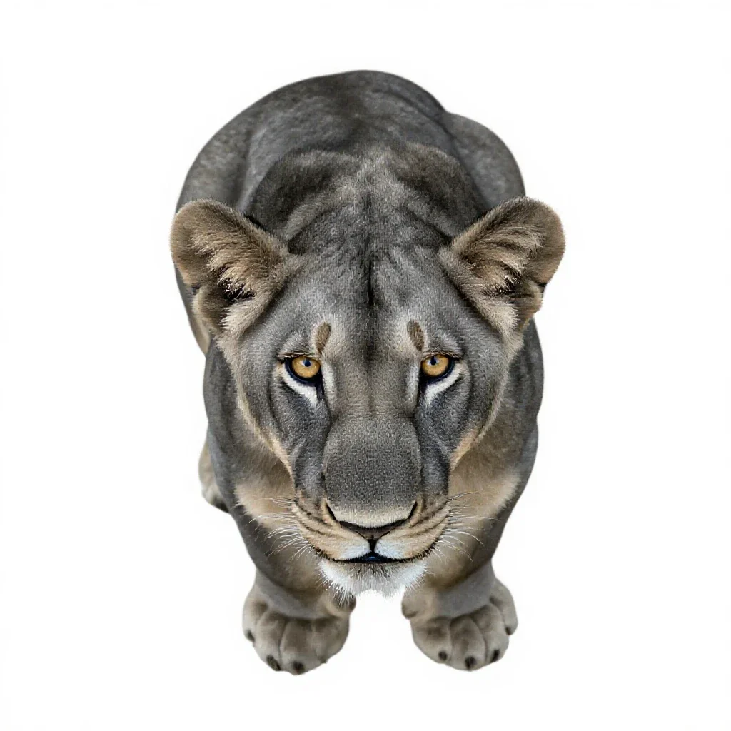 Lion cub isolated on a white background