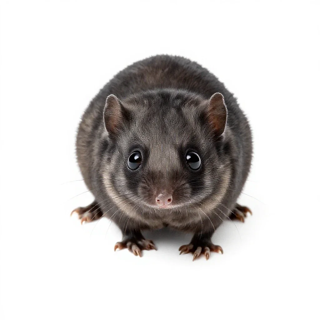 Masked shrew isolated on a white background