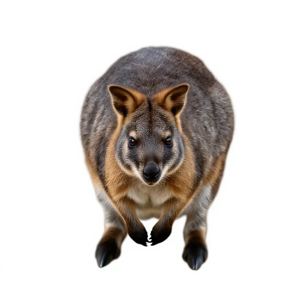 Pademelon isolated on a white background