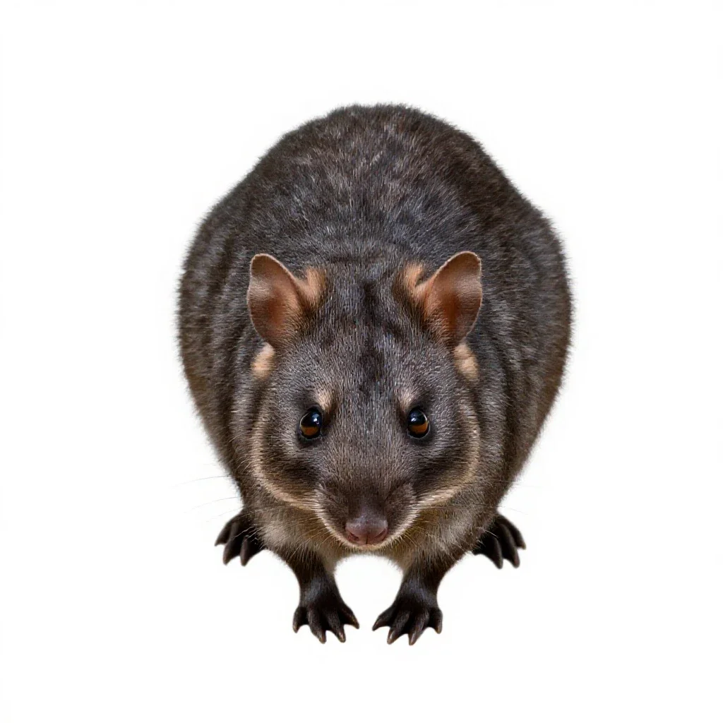 Potoroo isolated on a white background