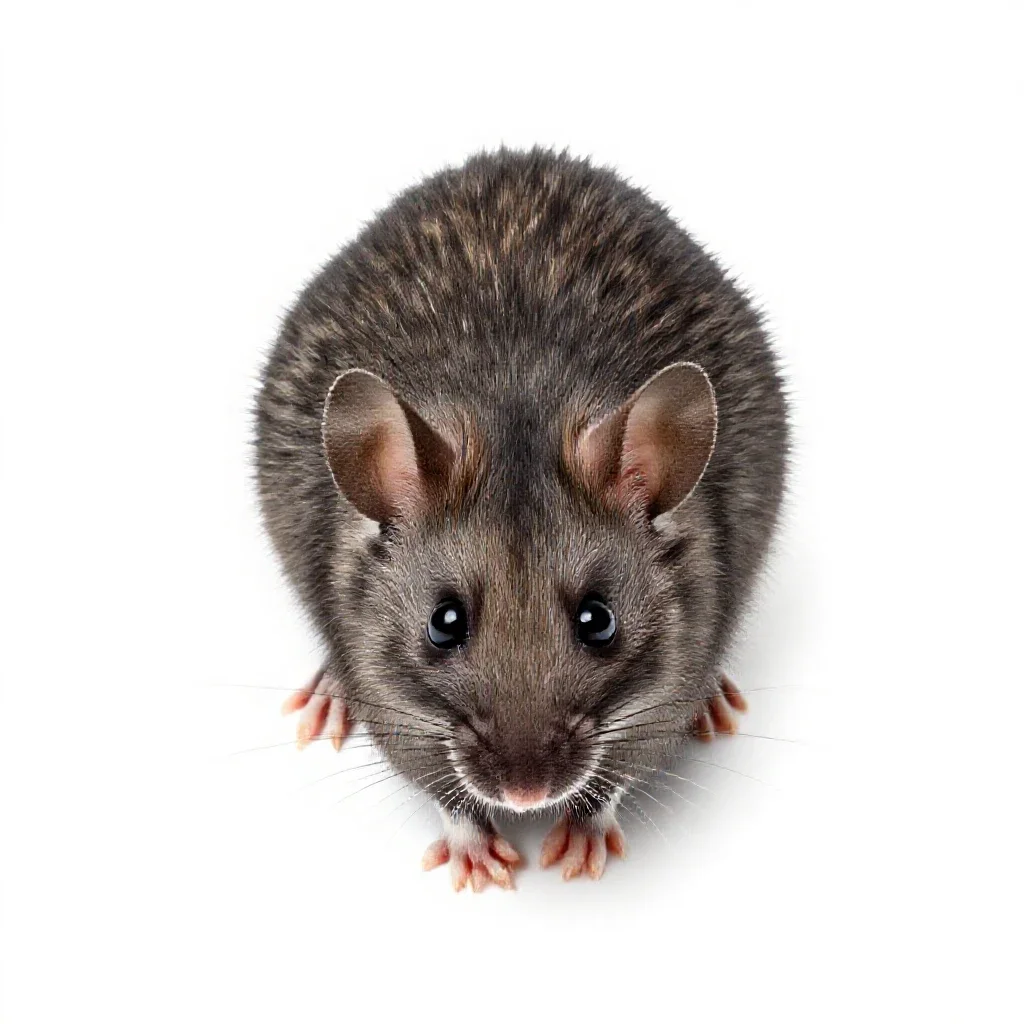 Pouched mouse isolated on a white background