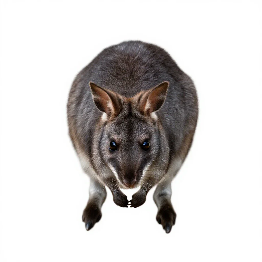 Rat kangaroo isolated on a white background
