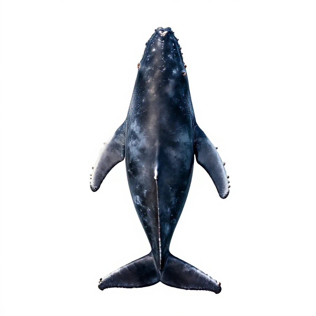 Right whale isolated on a white background