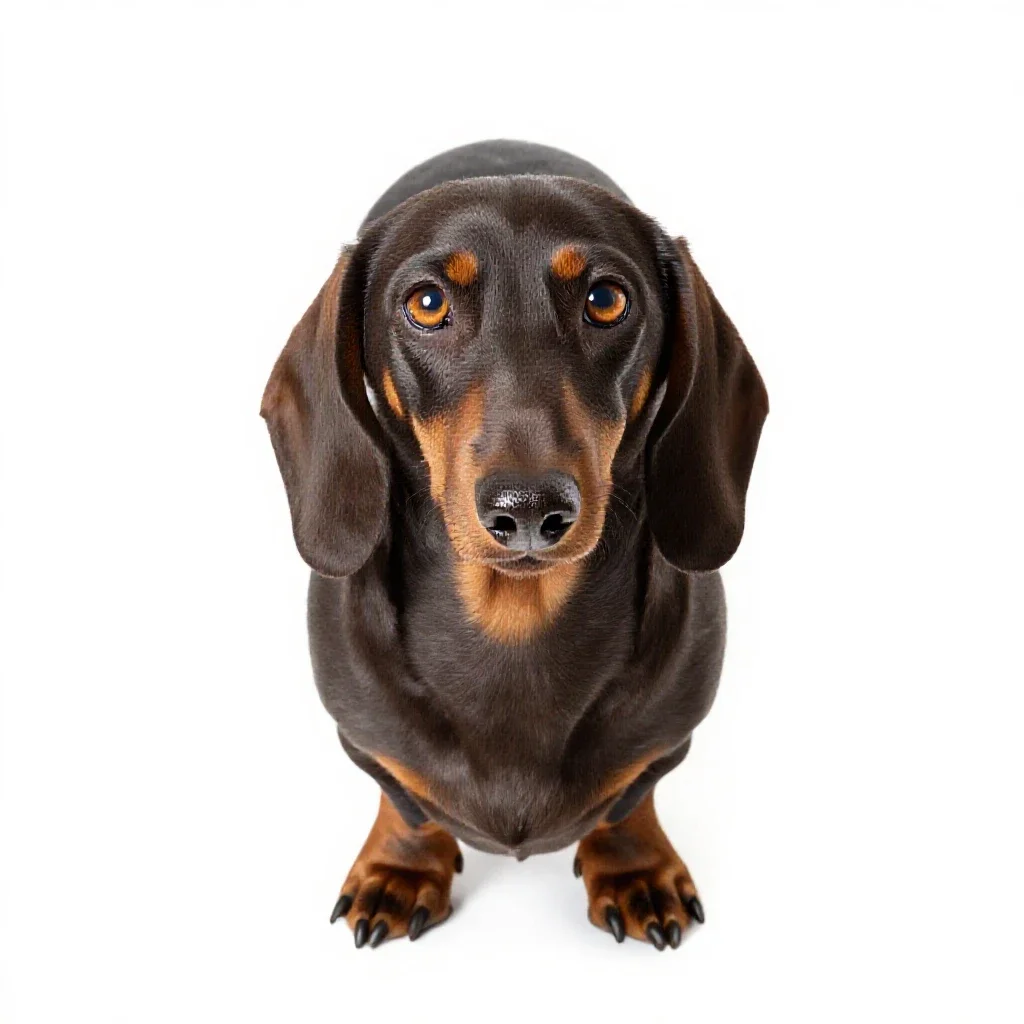 Sausage dog isolated on a white background