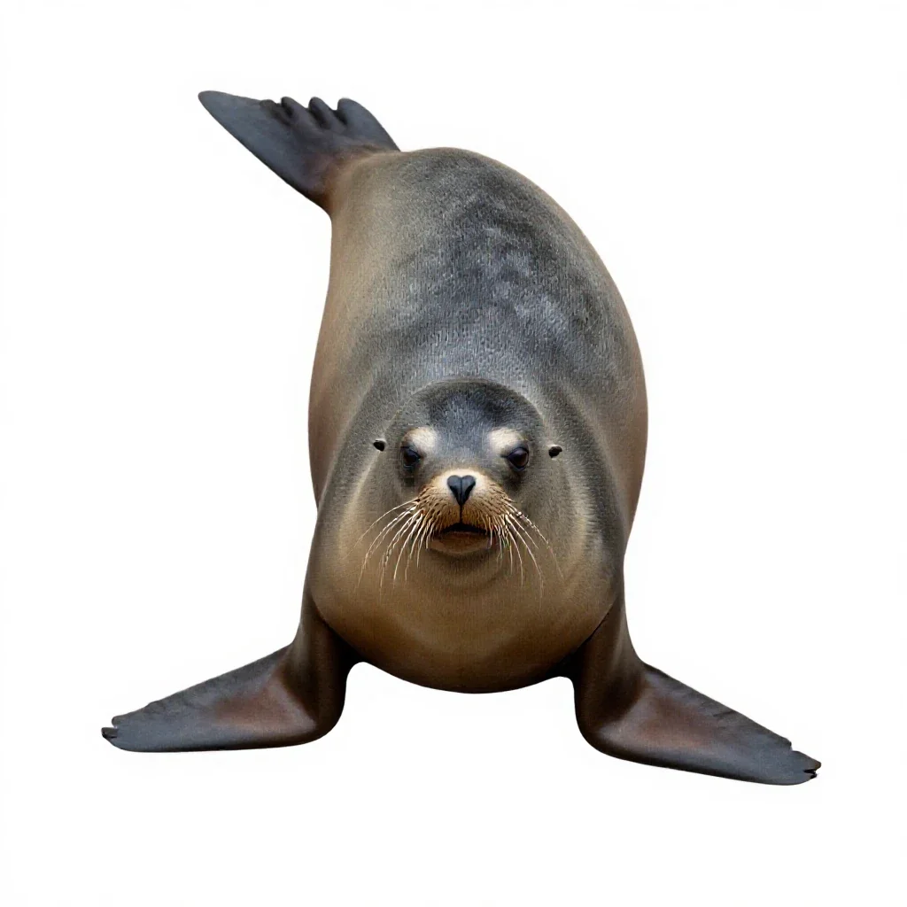 Sea lion isolated on a white background