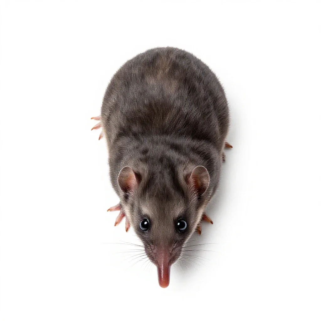 Shrew mole isolated on a white background