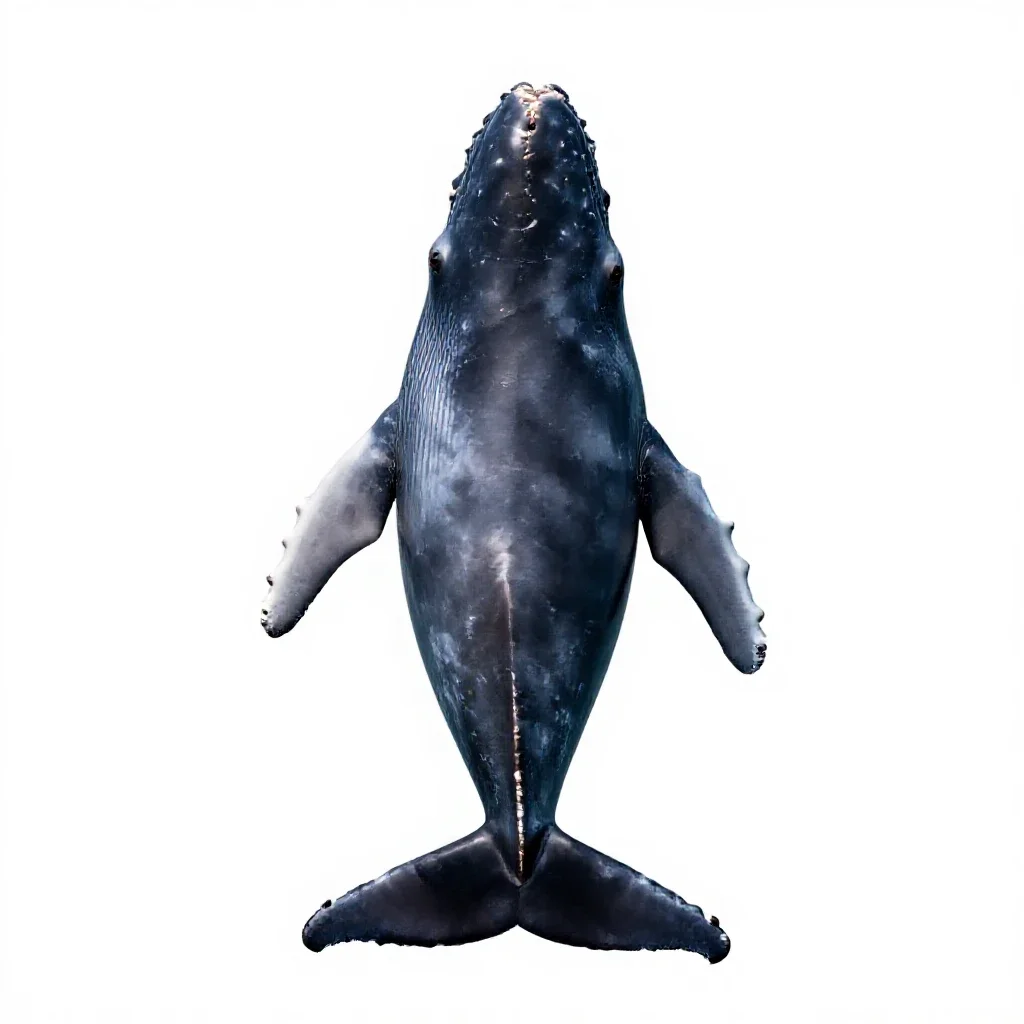 Sperm whale isolated on a white background