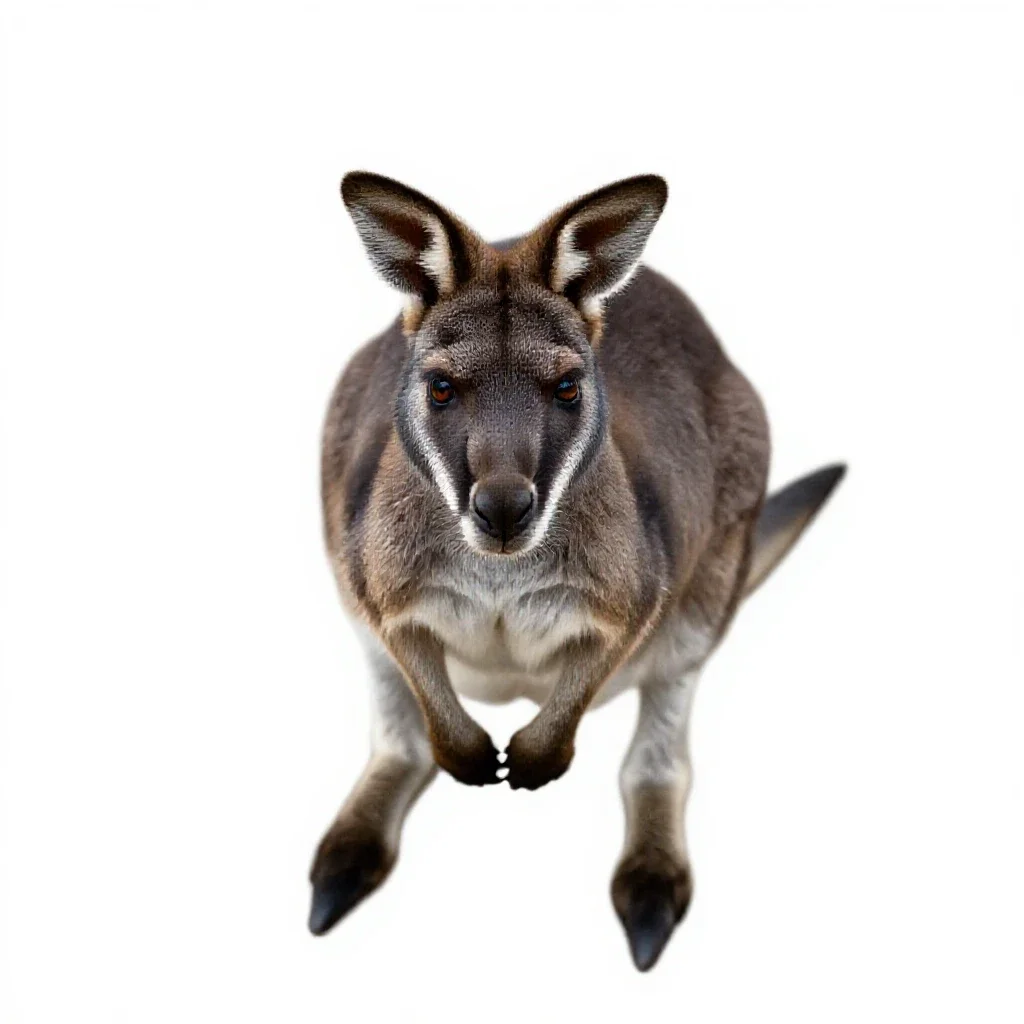 Wallaby isolated on a white background