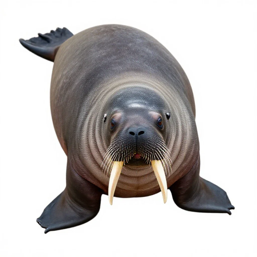 Walrus isolated on a white background
