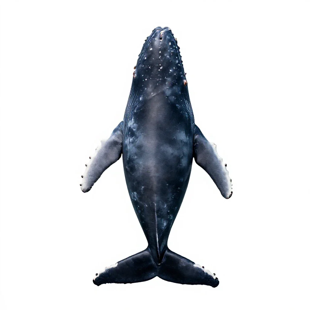 Whale isolated on a white background