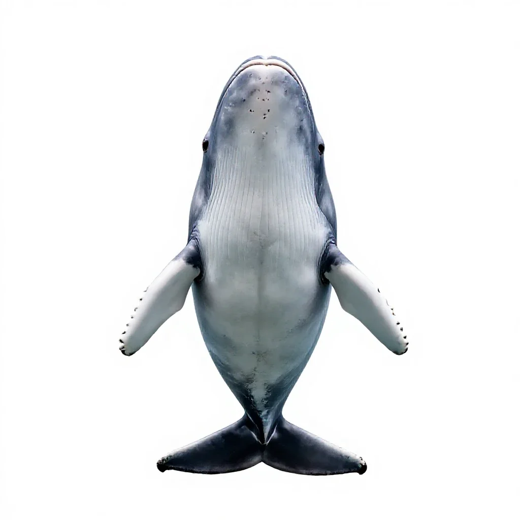 White whale isolated on a white background