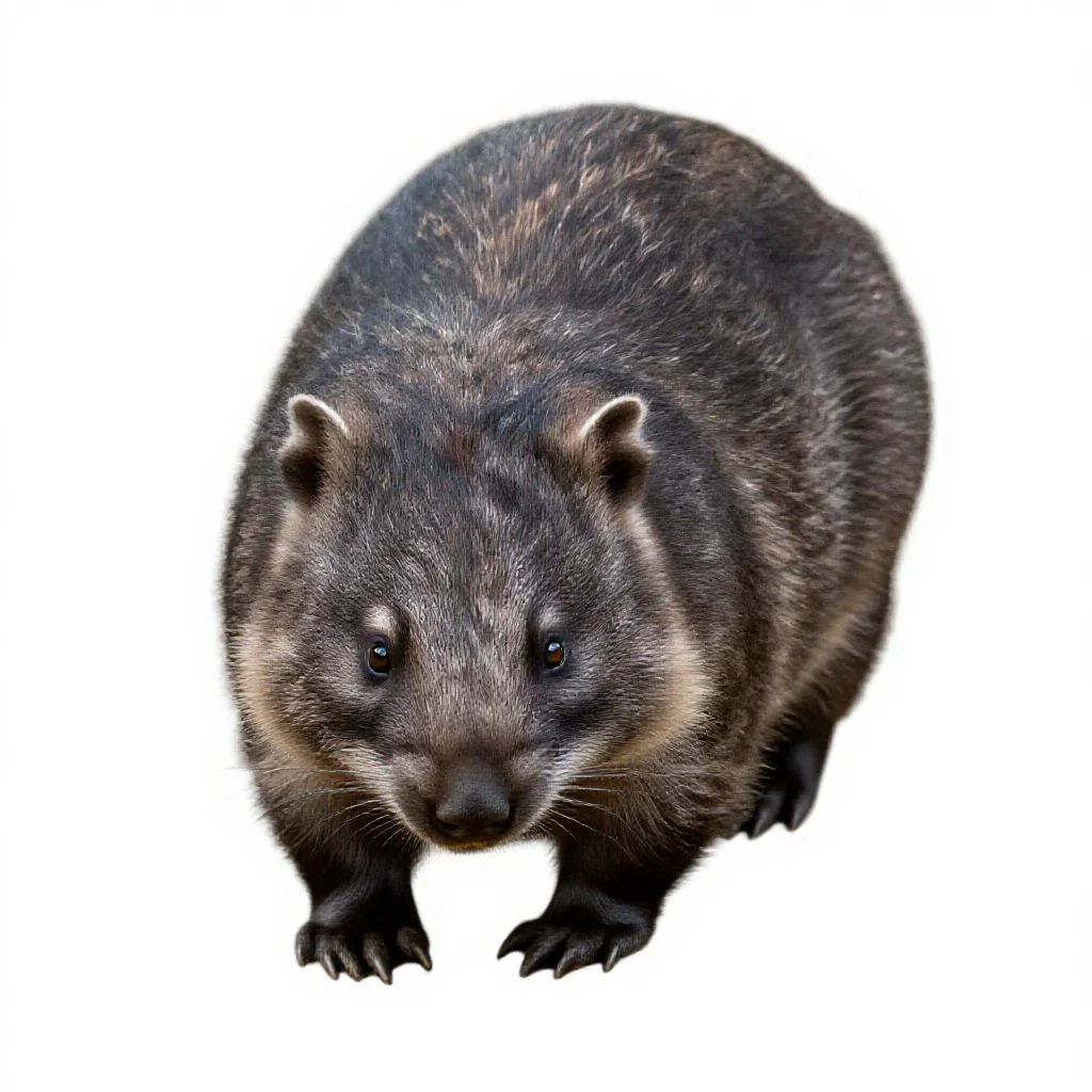 Wombat isolated on a white background